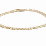 14K Yellow Gold Curb Women's Bracelet - Miral Jewelry