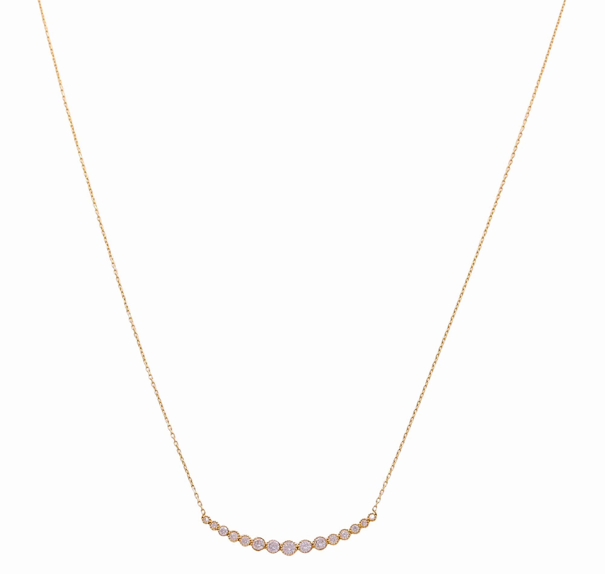 14K Yellow Gold Cz Necklaces - Miral Jewelry