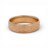 14K Yellow Gold Diamond Cut Wedding Band Ring - Miral Jewelry