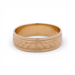 14K Yellow Gold Diamond Cut Wedding Band Ring - Miral Jewelry