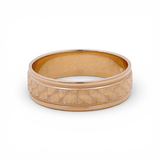 14K Yellow Gold Diamond Cut Wedding Band Ring - Miral Jewelry