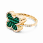 14K Yellow Gold Diamond Fashion Ring with 0.25Tw Round Diamond - Miral Jewelry