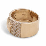 14K Yellow Gold Diamond Fashion Woman Ring with Star - Miral Jewelry