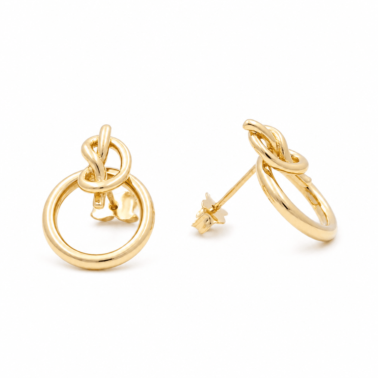 14K Yellow Gold Drop Earrings - Miral Jewelry