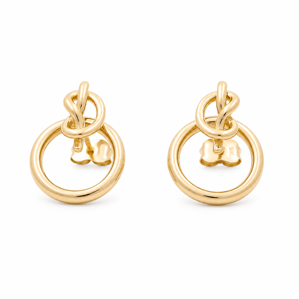 14K Yellow Gold Drop Earrings - Miral Jewelry