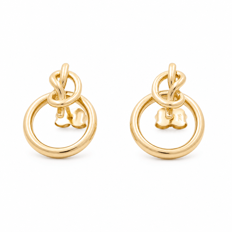 14K Yellow Gold Drop Earrings - Miral Jewelry
