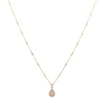 14K Yellow Gold Drop Women's Diamond Necklace - Miral Jewelry