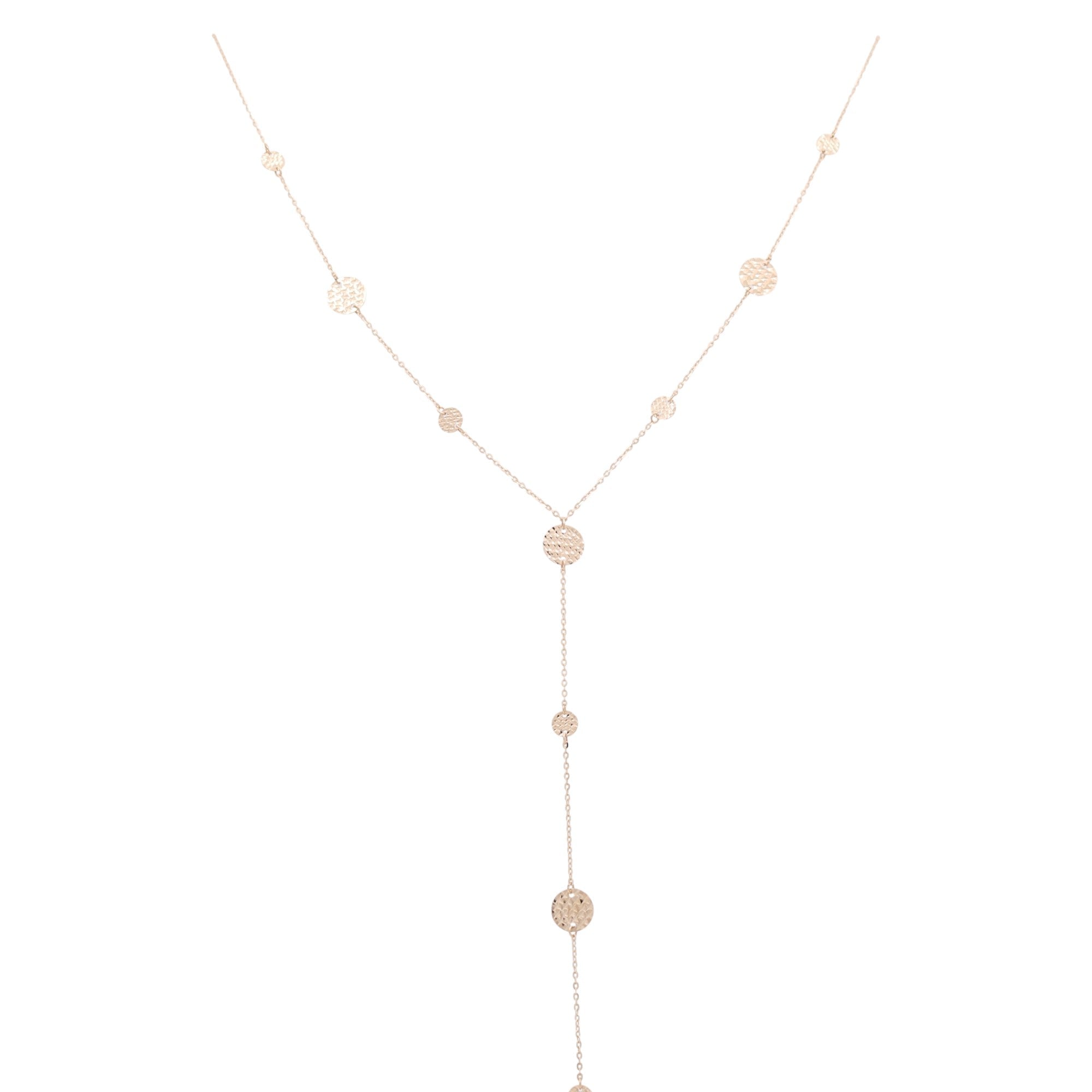 14K Yellow Gold Drop Women's Necklace - Miral Jewelry