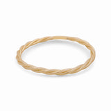 14K Yellow Gold Elastic Bangle Women's Bracelet - Miral Jewelry