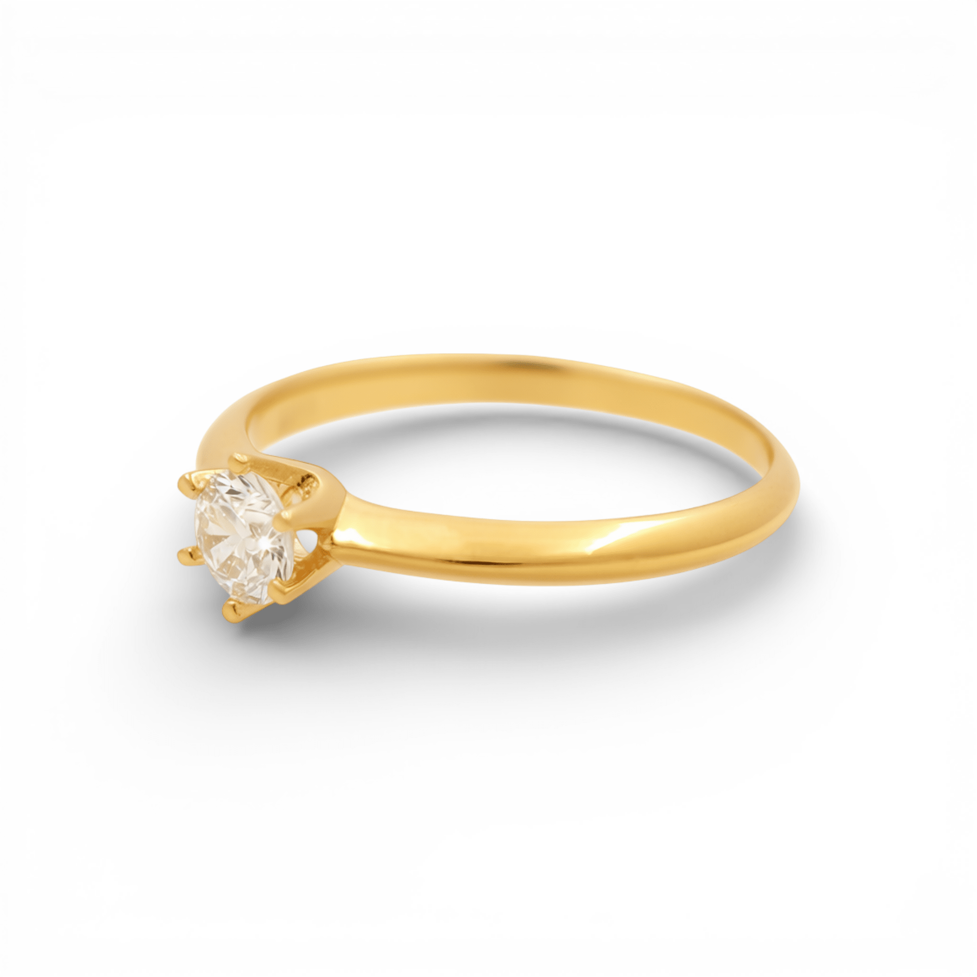 14K Yellow Gold Engagement with CZ Fashion Women's Ring - Miral Jewelry