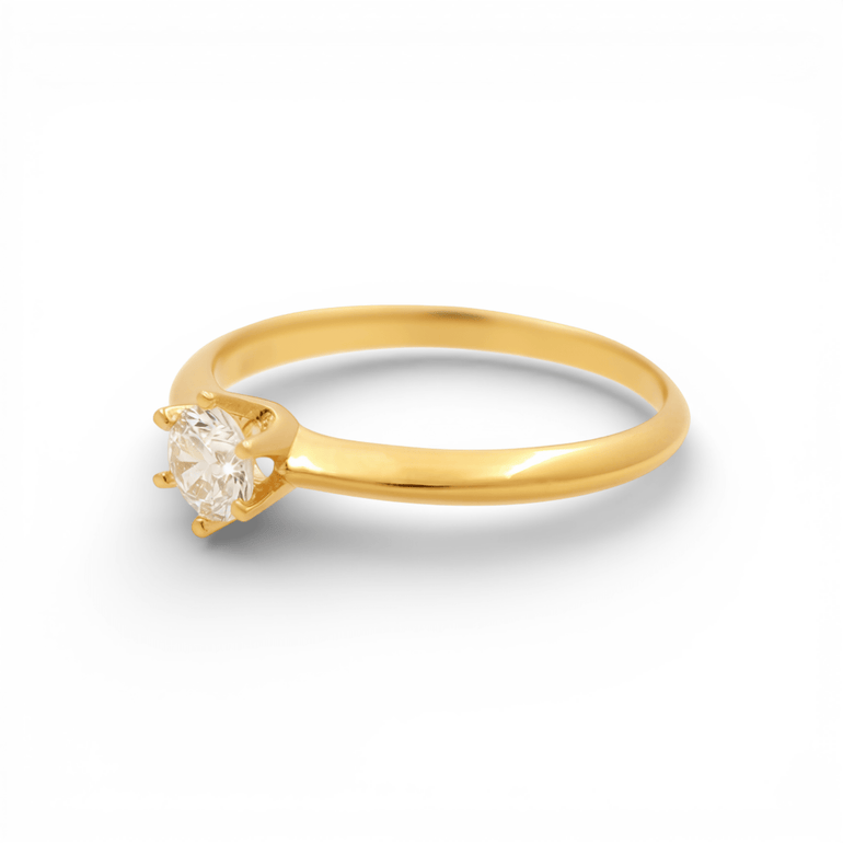 14K Yellow Gold Engagement with CZ Fashion Women's Ring - Miral Jewelry