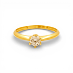 14K Yellow Gold Engagement with CZ Fashion Women's Ring - Miral Jewelry