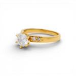 14K Yellow Gold Engagement with CZ Fashion Women's Ring - Miral Jewelry