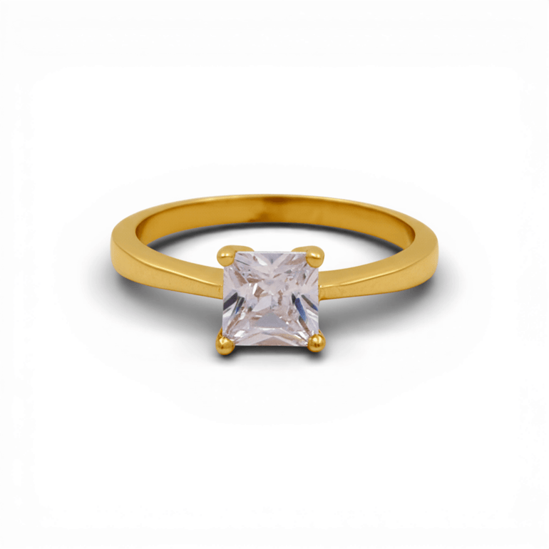 14K Yellow Gold Engagement with CZ Fashion Women's Ring - Miral Jewelry