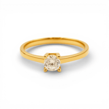 14K Yellow Gold Engagement with CZ Fashion Women's Ring - Miral Jewelry