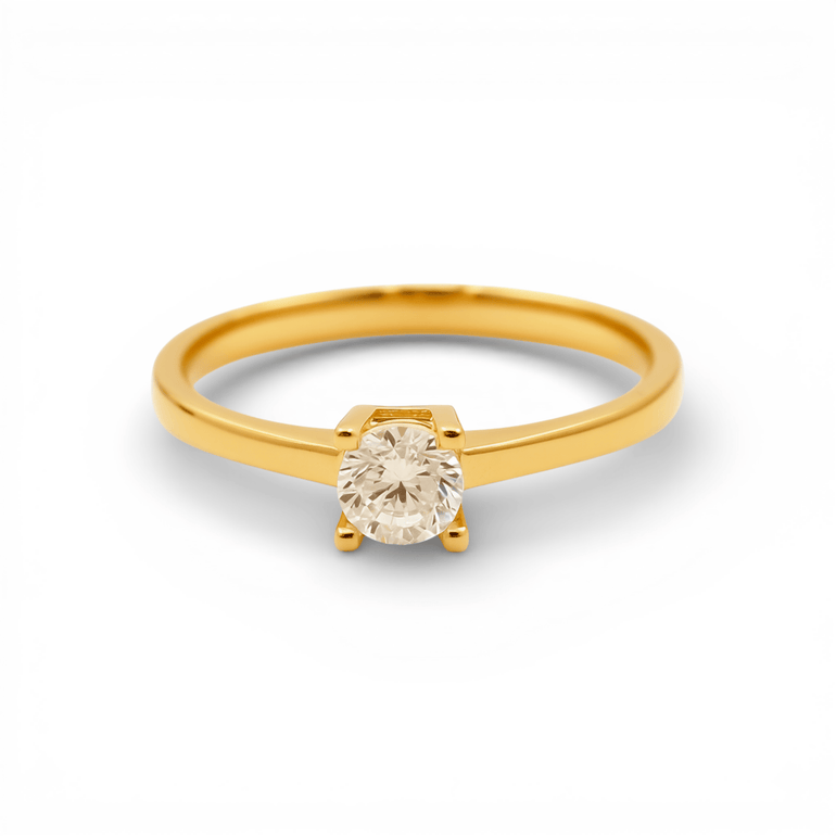 14K Yellow Gold Engagement with CZ Fashion Women's Ring - Miral Jewelry