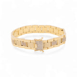 14K Yellow Gold Fancy Link Bracelet - Miral Jewelry