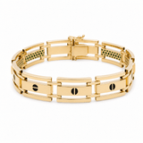14K Yellow Gold Fancy Link Bracelet - Miral Jewelry