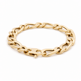 14K Yellow Gold Fancy Link Bracelet - Miral Jewelry