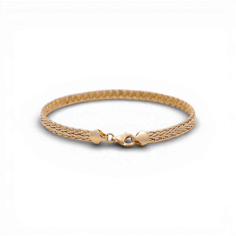 14K Yellow Gold Fancy Link Bracelet - Miral Jewelry