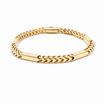 14K Yellow Gold Fancy Link Bracelet - Miral Jewelry