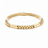 14K Yellow Gold Fancy Link Bracelet - Miral Jewelry