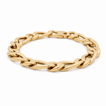 14K Yellow Gold Fancy Link Bracelet - Miral Jewelry