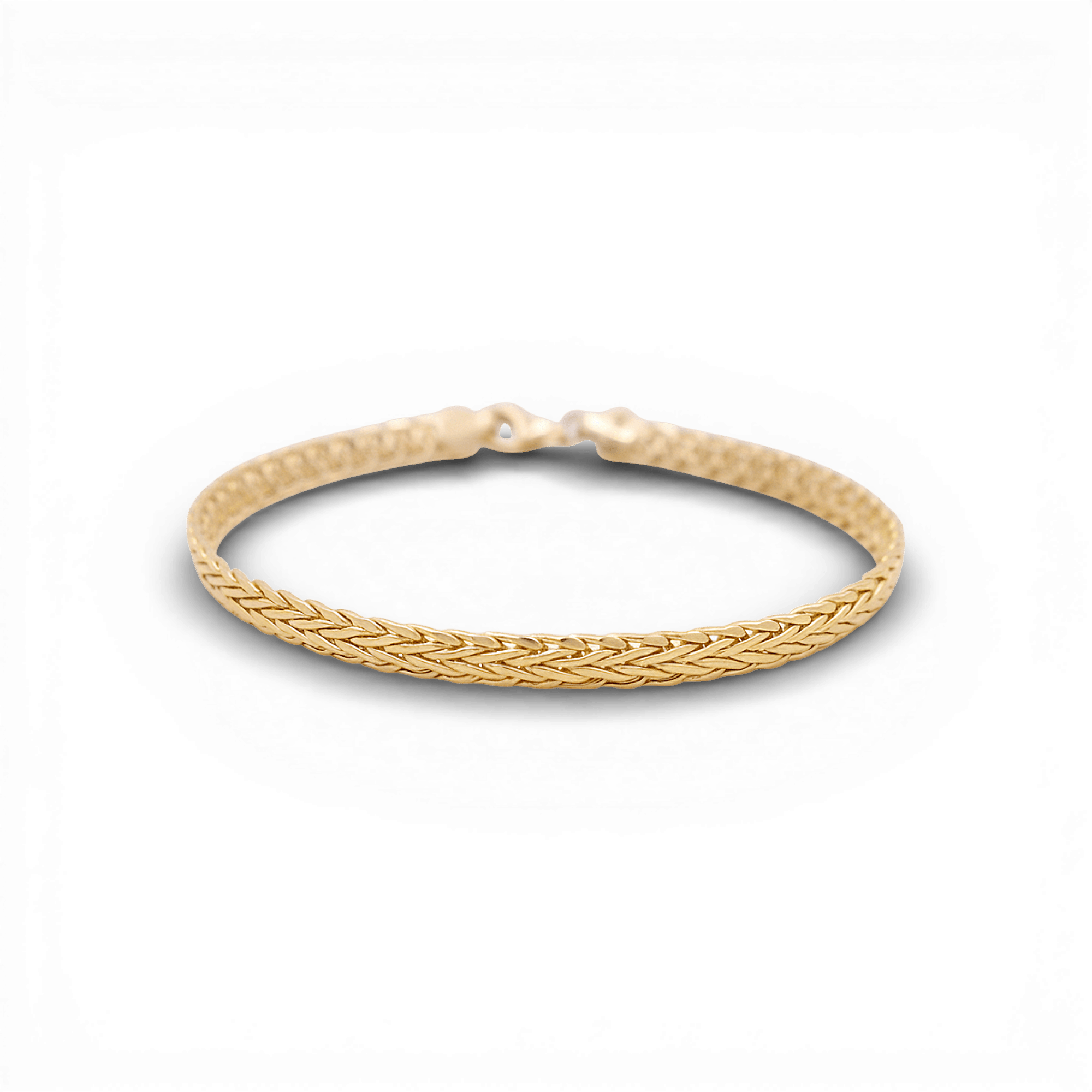 14K Yellow Gold Fancy Link Bracelet - Miral Jewelry