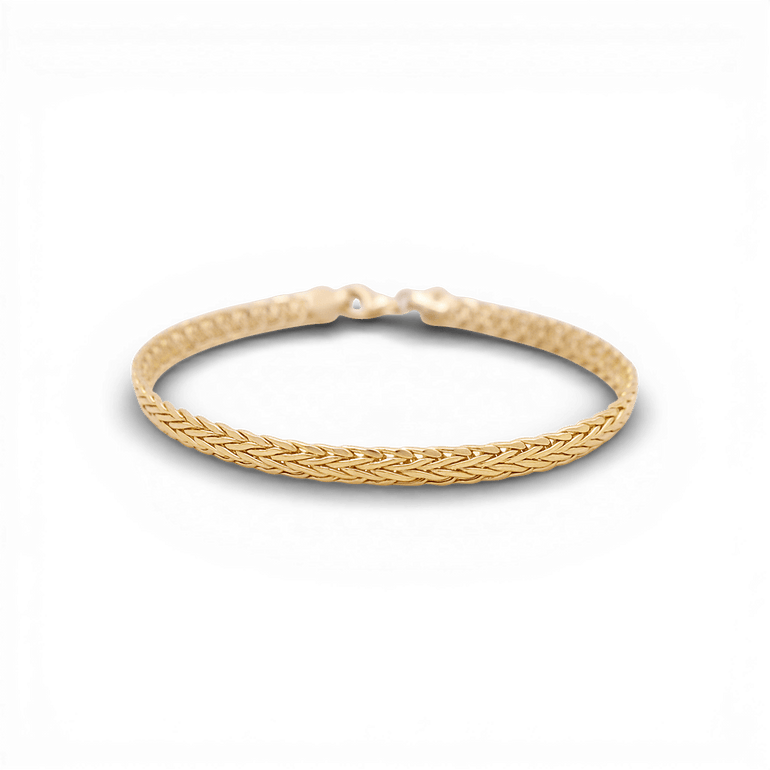 14K Yellow Gold Fancy Link Bracelet - Miral Jewelry