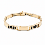 14K Yellow Gold Fancy Link Bracelet - Miral Jewelry