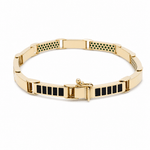 14K Yellow Gold Fancy Link Bracelet - Miral Jewelry