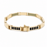 14K Yellow Gold Fancy Link Bracelet - Miral Jewelry
