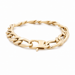 14K Yellow Gold Fancy Link Bracelet - Miral Jewelry