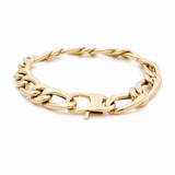 14K Yellow Gold Fancy Link Bracelet - Miral Jewelry