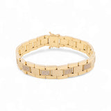 14K Yellow Gold Fancy Link Bracelet - Miral Jewelry