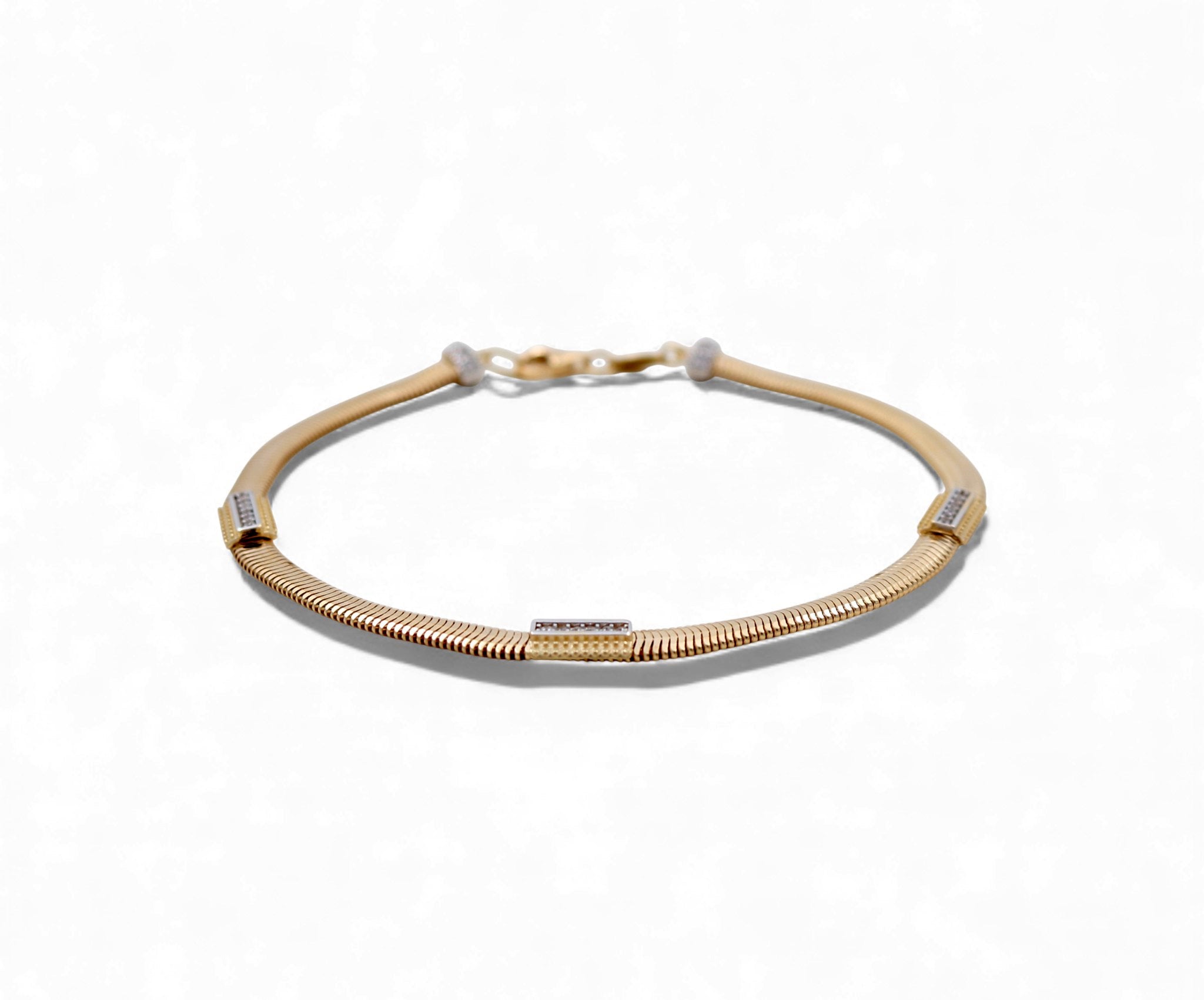 14K Yellow Gold Fancy Link Bracelet Women's - Miral Jewelry