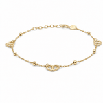 14K Yellow Gold Fancy Link Bracelet Women's - Miral Jewelry