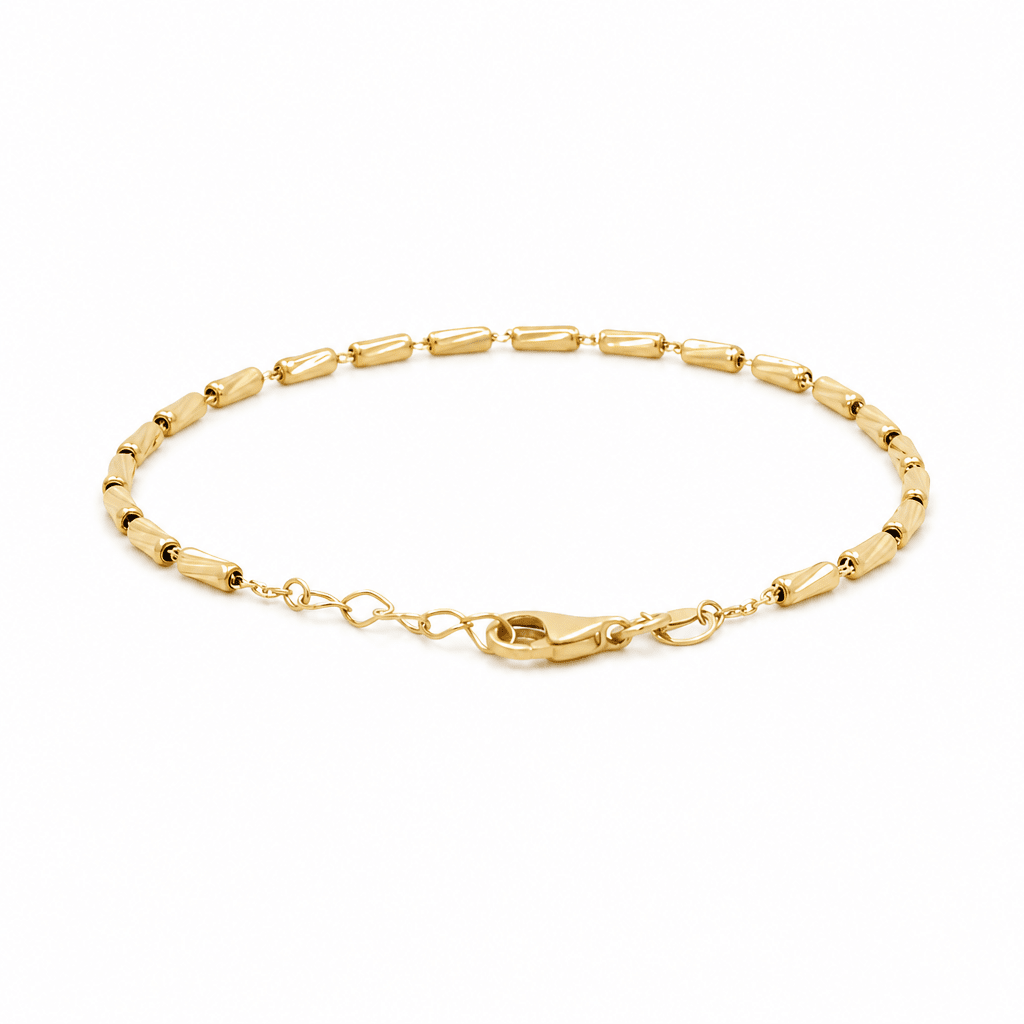 14K Yellow Gold Fancy Link Bracelet Women's - Miral Jewelry