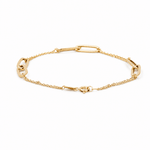 14K Yellow Gold Fancy Link Bracelet Women's - Miral Jewelry
