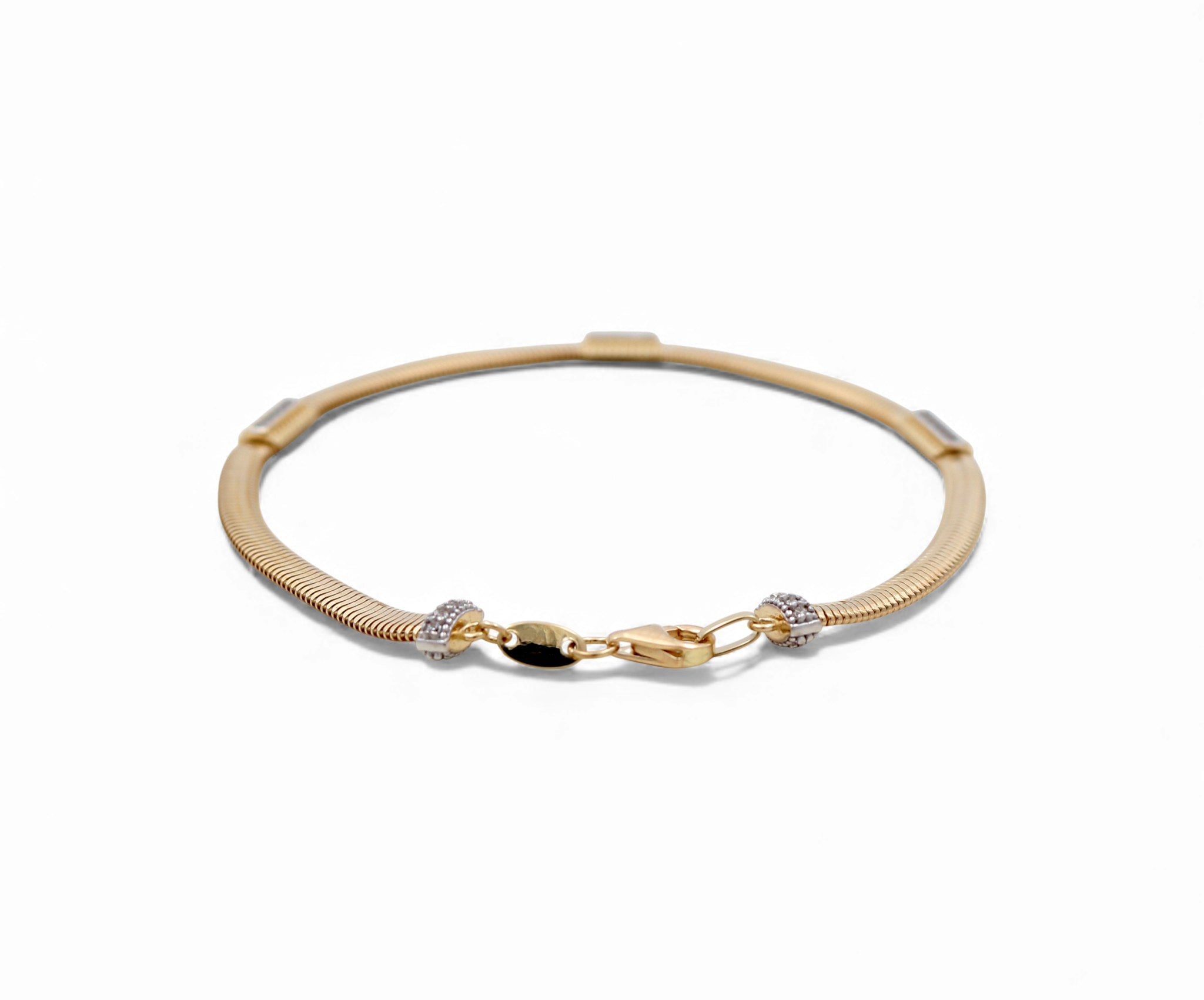 14K Yellow Gold Fancy Link Bracelet Women's - Miral Jewelry