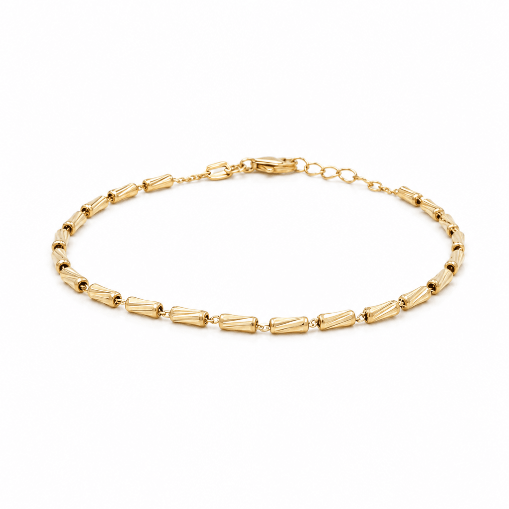 14K Yellow Gold Fancy Link Bracelet Women's - Miral Jewelry