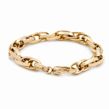 14K Yellow Gold Fancy Link Bracelet Women's - Miral Jewelry