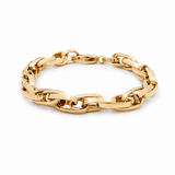 14K Yellow Gold Fancy Link Bracelet Women's - Miral Jewelry