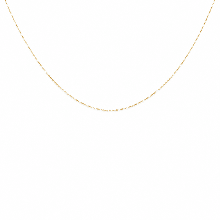 14K Yellow Gold Fancy Link Chain 16" - Miral Jewelry
