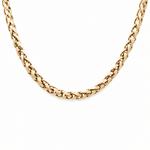 14K Yellow Gold Fancy Link Chain 18" - Miral Jewelry