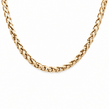 14K Yellow Gold Fancy Link Chain 18" - Miral Jewelry