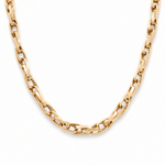 14K Yellow Gold Fancy Link Chain 18" - Miral Jewelry