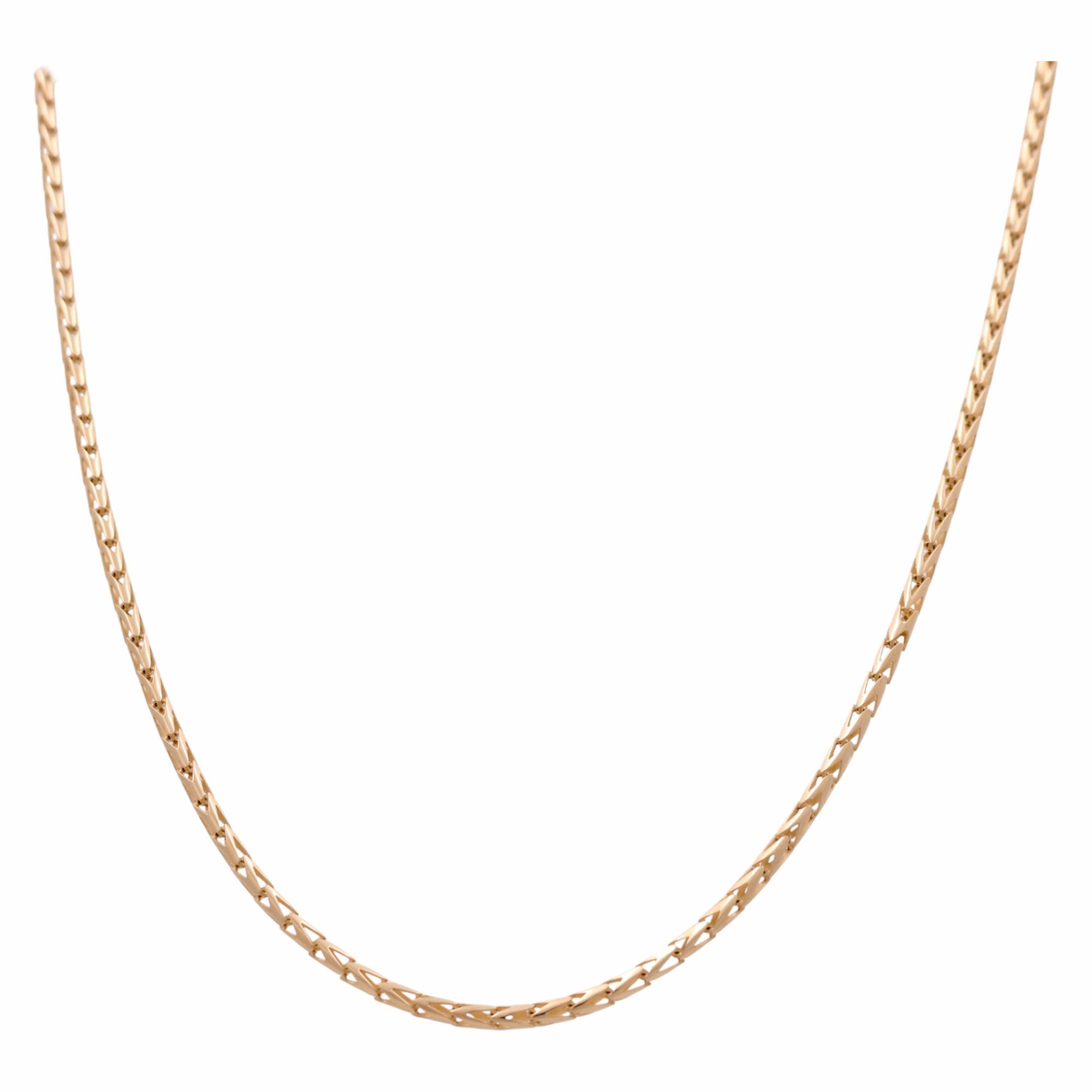 14K Yellow Gold Fancy Link Chain 24" - Miral Jewelry
