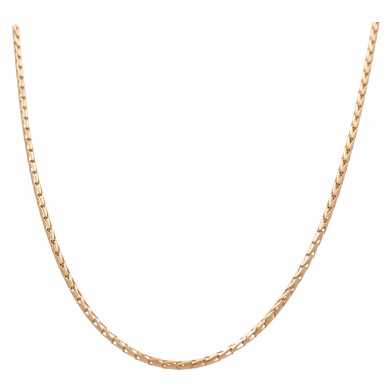 14K Yellow Gold Fancy Link Chain 24" - Miral Jewelry