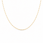 14k Yellow Gold Fancy Link Necklace 16" - Miral Jewelry